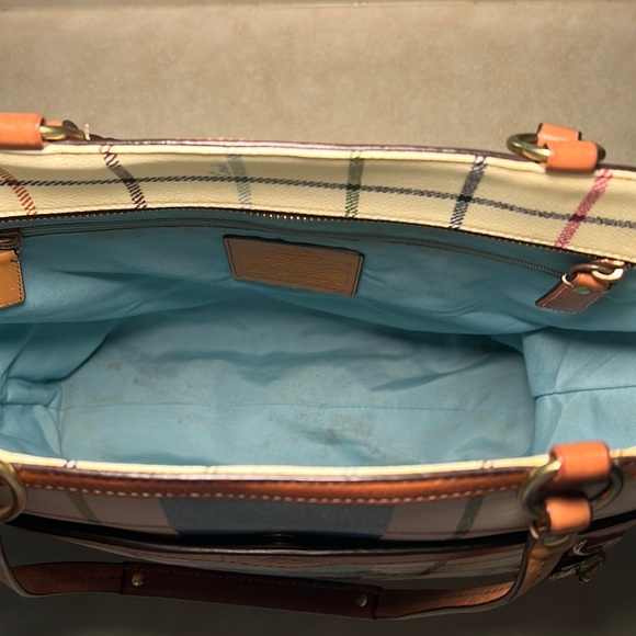 COACH D0868-12557 TABBY LEATHER SHOULDER BAG Cream colored stripes,minor wears. - Picture 7 of 11